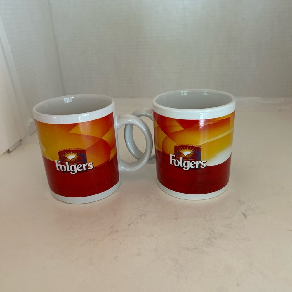 Red and Yellow Coffee Mugs Set